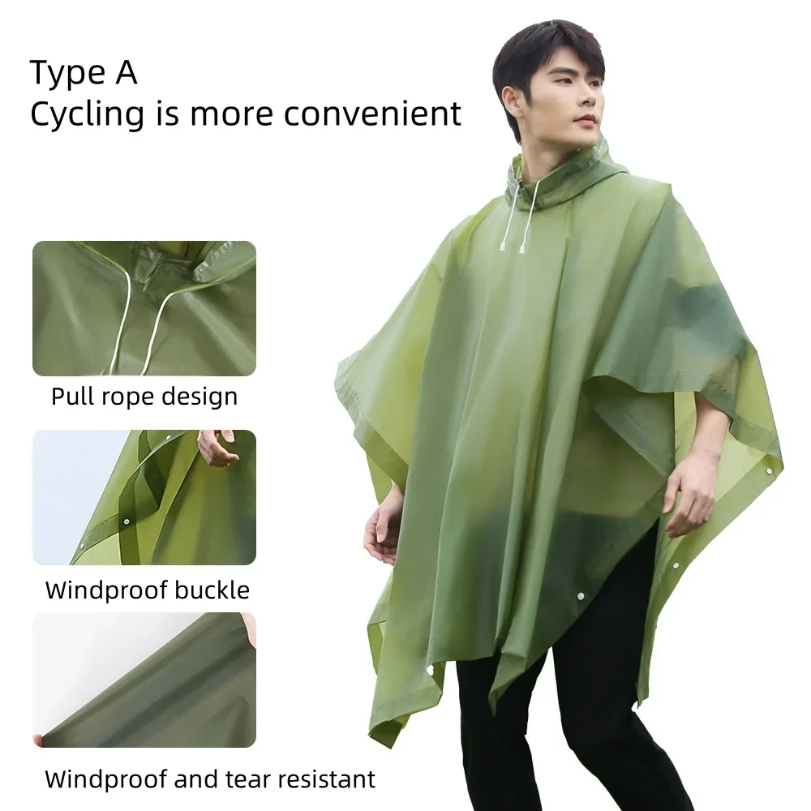 Reusable Raincoat with Drawstr - đánh giá và giá Commuting By Bike
