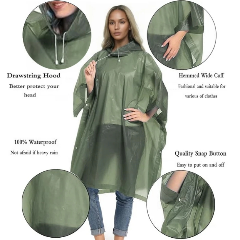 Reusable Raincoat with Drawstr - đánh giá và giá Commuting By Bike
