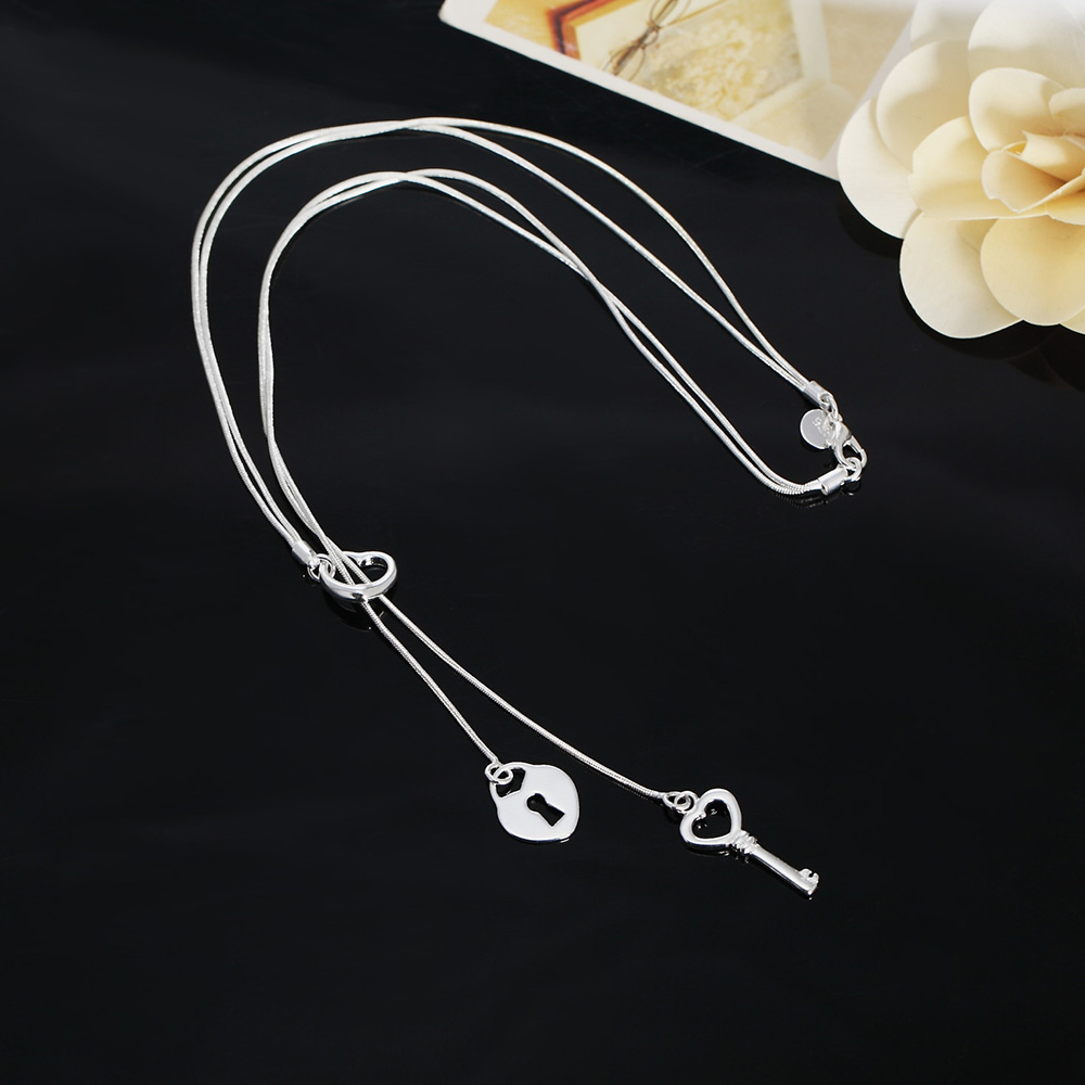 Dây chuyền hình ổ khóa trái ti - đánh giá và giá Chain Lock Combination