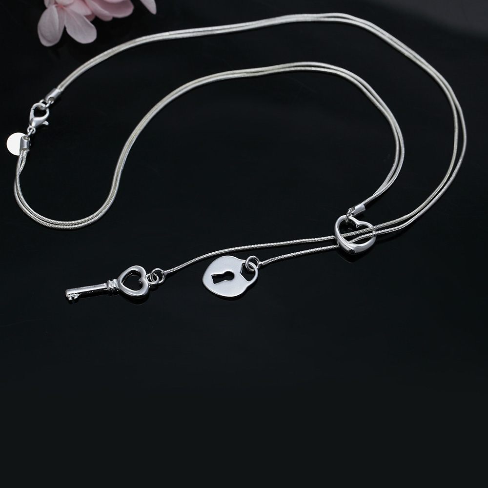 Dây chuyền hình ổ khóa trái ti - đánh giá và giá Chain Lock Combination